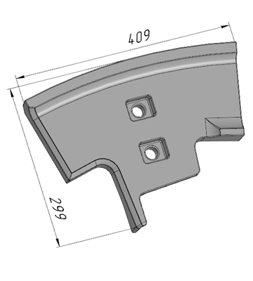 Р-900 (101102100) Лопатка центральная BHS