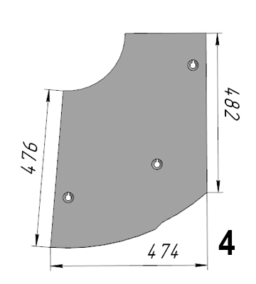 Р-906 (100225000) Торцевой бронелист BHS