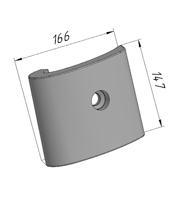 Р-826 (2121042) Защита левой стойки (нижняя) AMOMATIC (160SM)