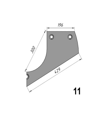 Р-576 (90-003086; 0131.0017) Торцевой бронелист правый крайний BENNINGHOVEN