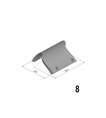 Р-588 (90-003105; 0131.0152) Бронелист затвора средний BENNINGHOVEN