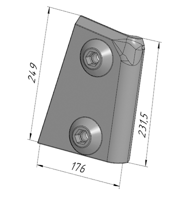 Р-876 (90-039131; 2290-61) Защита стойки левая BENNINGHOVEN
