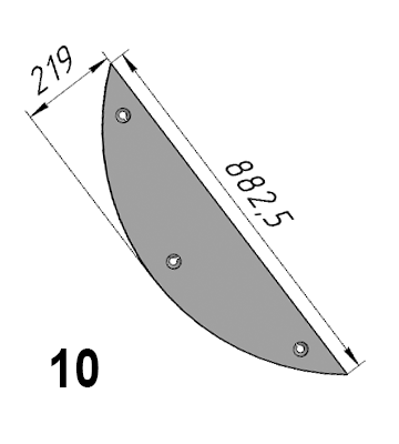 Р-880 (90-003106; 0131.0005; 9022-15) Торцевой бронелист нижний BENNINGHOVEN