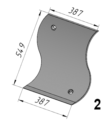 Р-893 (90-003122; 0131.0134; 2290-12ID) Бронелист основной нижний средний BENNINGHOVEN