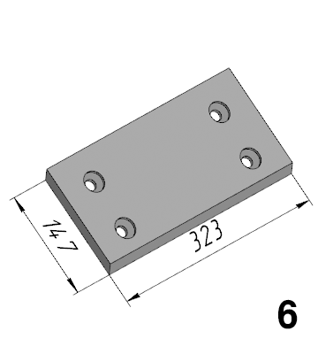 Р-628 (A; B) Бронелист затвора средний DMI (MB1000)