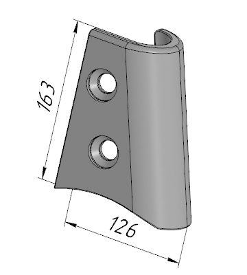Р-645 (S) Защита правой стойки DMI (MB1300)