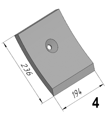 Р-688 (D) Бронелист затвора крайний Лудэ-Каз (RD240)