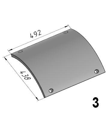 Р-852 (СЛ6; СЛ100.01.00.006) Бронелист затвора Номбус (НС100)