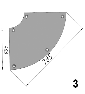 Р-616 (16C-1; JB2000.07-01; 1.03.06.00039) Торцевой сектор брони TTM