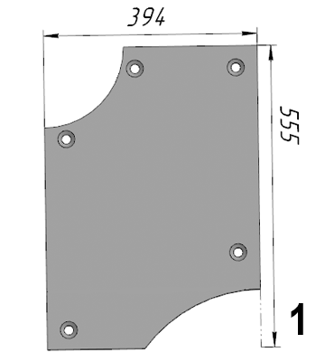 Р-618 (16C-3; 16-E3; JB2000.07-03; 1.03.06.00046) Торцевой бронелист TTM